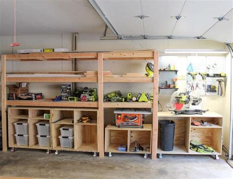 metal bracket and wood shelf garage organization|top rated garage shelving.